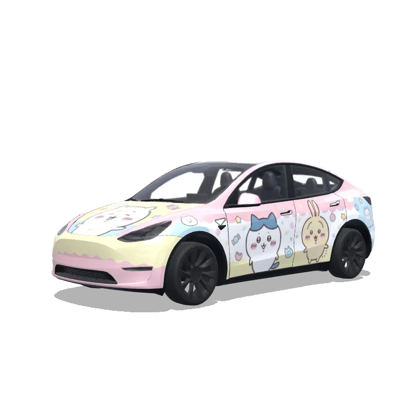 Tesla Model Y 2020-2024 — Chiikawa wrap preview