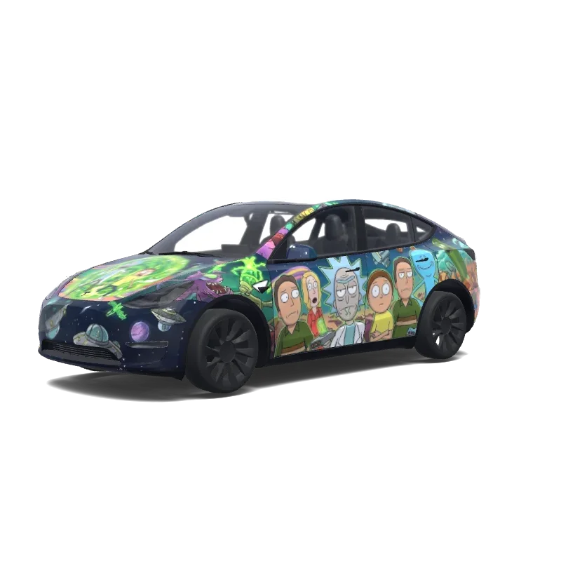 Tesla Model Y 2020-2024 — Rick and Morty wrap preview