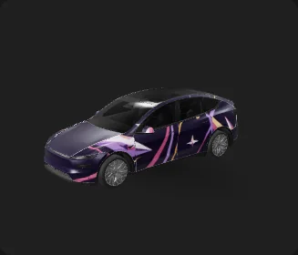 Tesla Model Y L 2025+ — Noir Prism Overture wrap preview