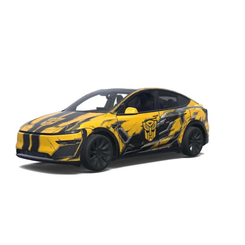 Tesla Model Y (2025+) Premium — Custom design wrap preview